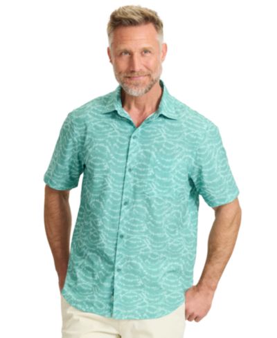 Мужская рубашка Tommy Bahama Coast Tidal Mist с коротким рукавом