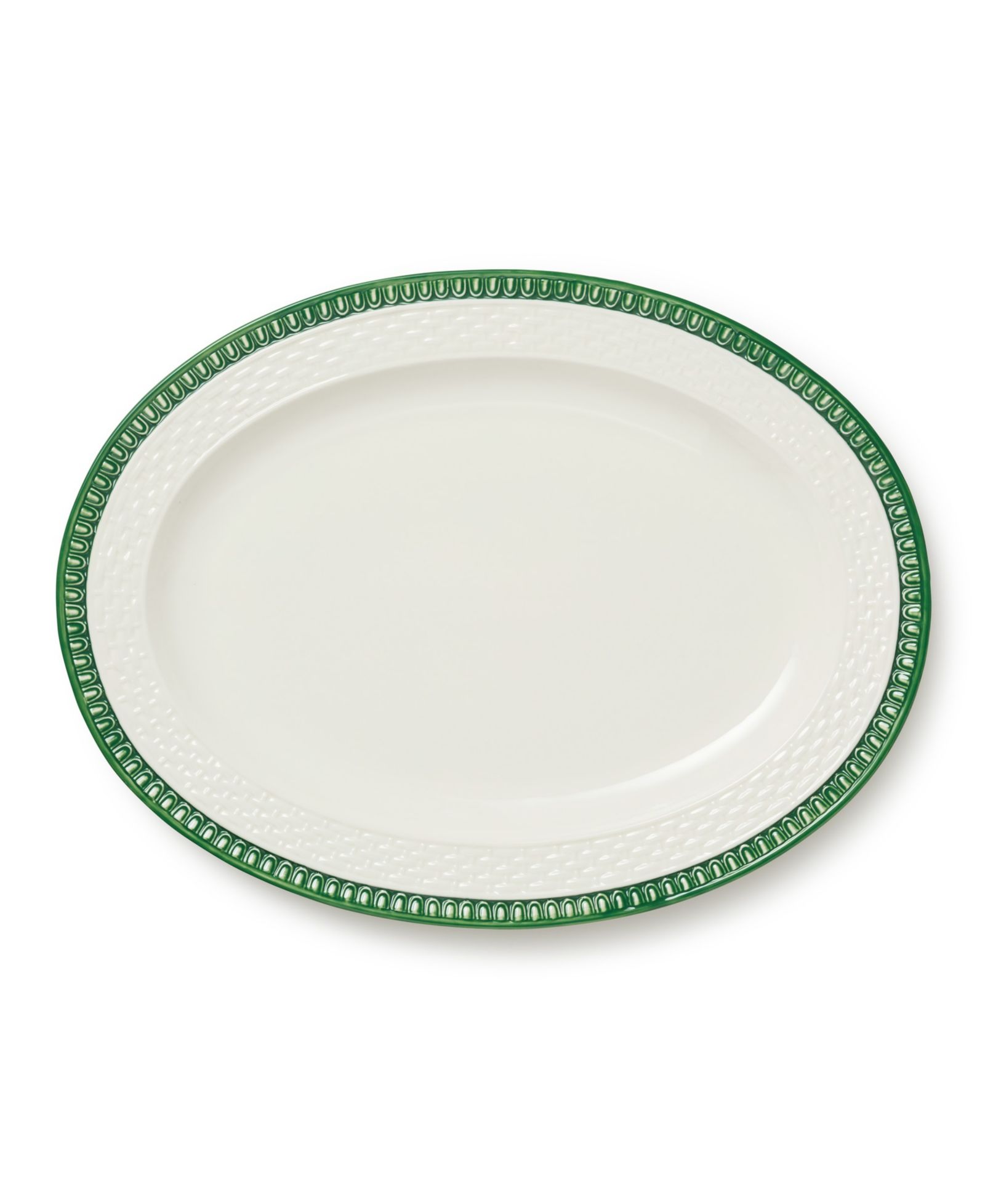Certified International Le Jardin Embossed Rattan Oval Platter