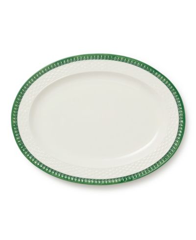 Certified International Le Jardin Embossed Rattan Oval Platter