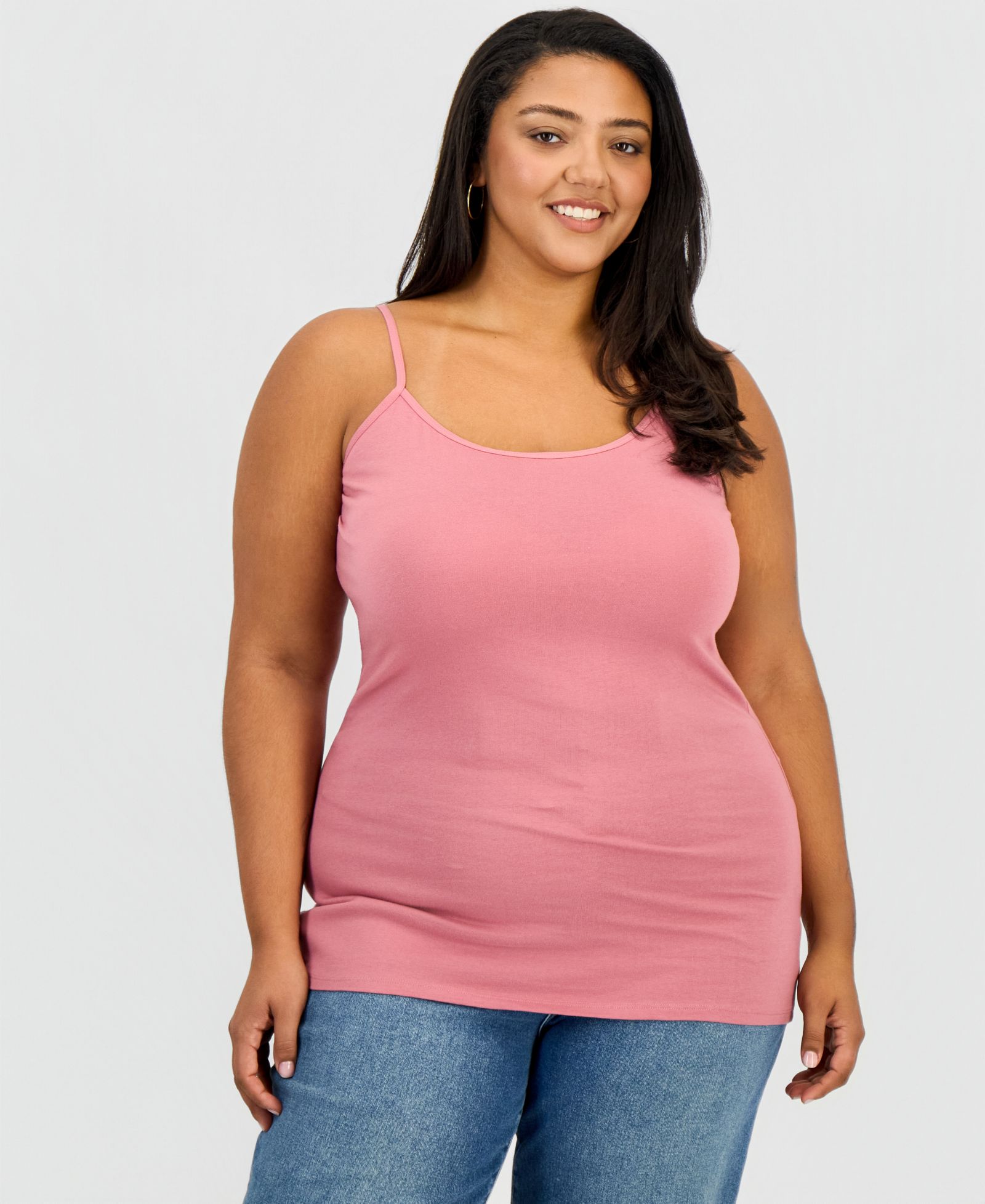 Aveto Женский топ Plus Size с круглым вырезом без рукавов