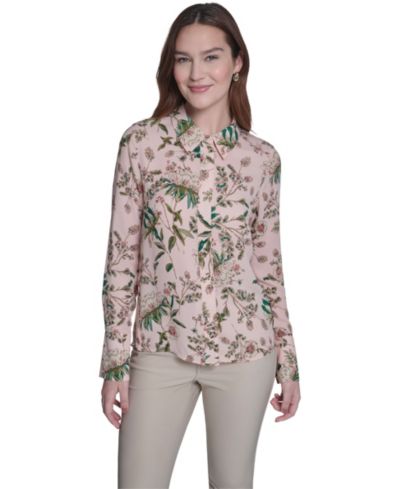 Tommy Hilfiger Женский Slim Fit Floral Collared Blouse