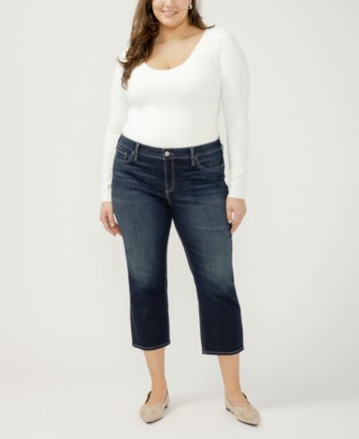 Женские джинсы-капри Silver Jeans Co. Elyse, Plus Size