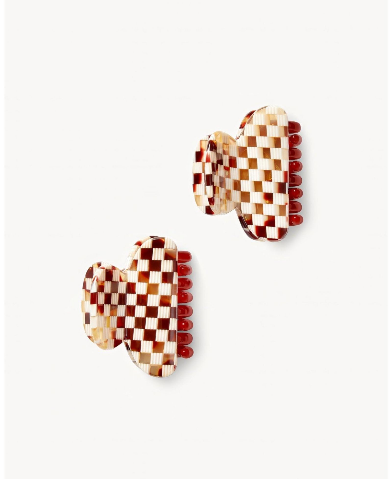 Заколки MACHETE Twin Heirloom Claws в цвете Tortoise Checker