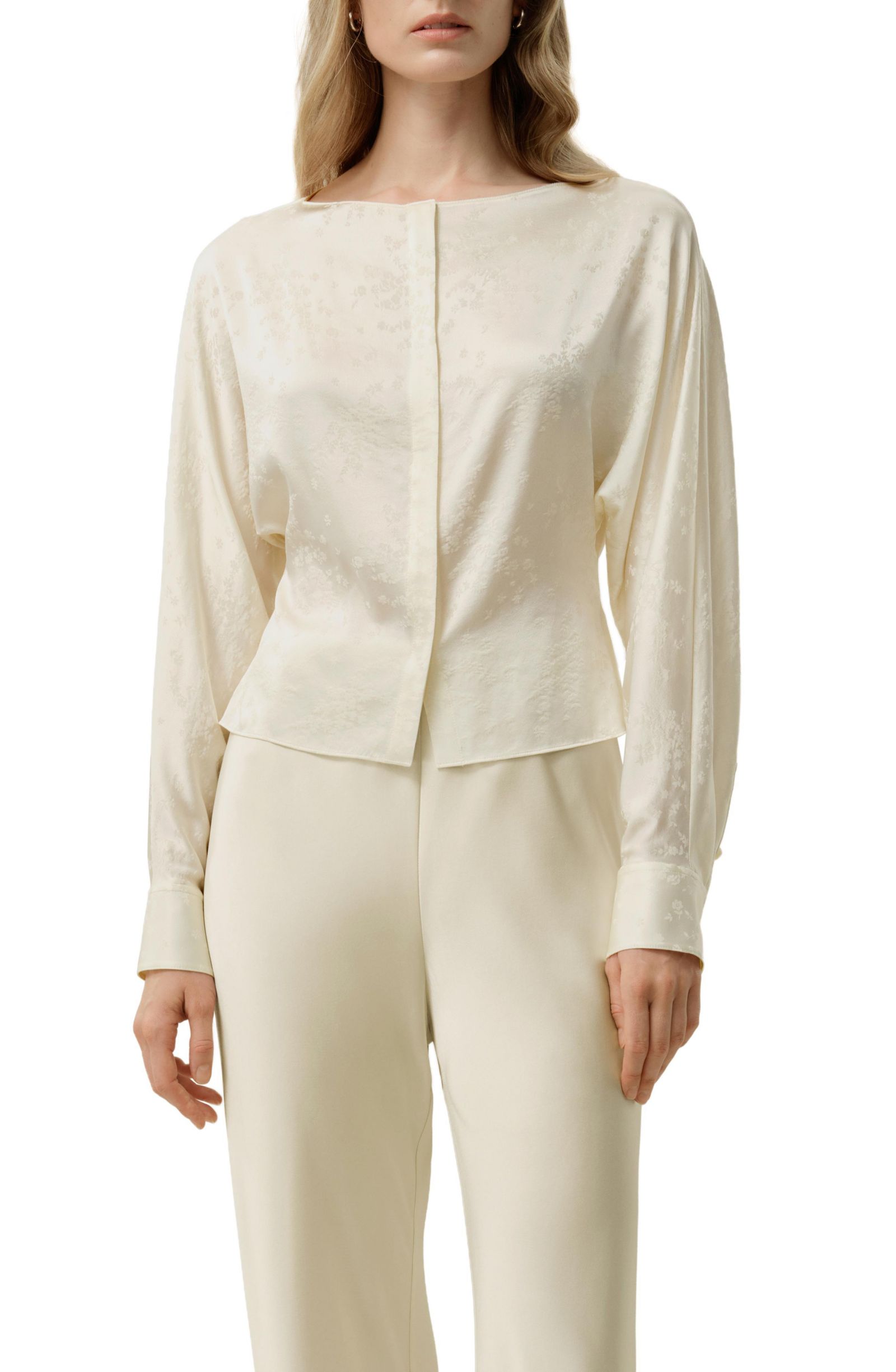 LILYSILK Women's Ying Jacquard Silk Blouse
