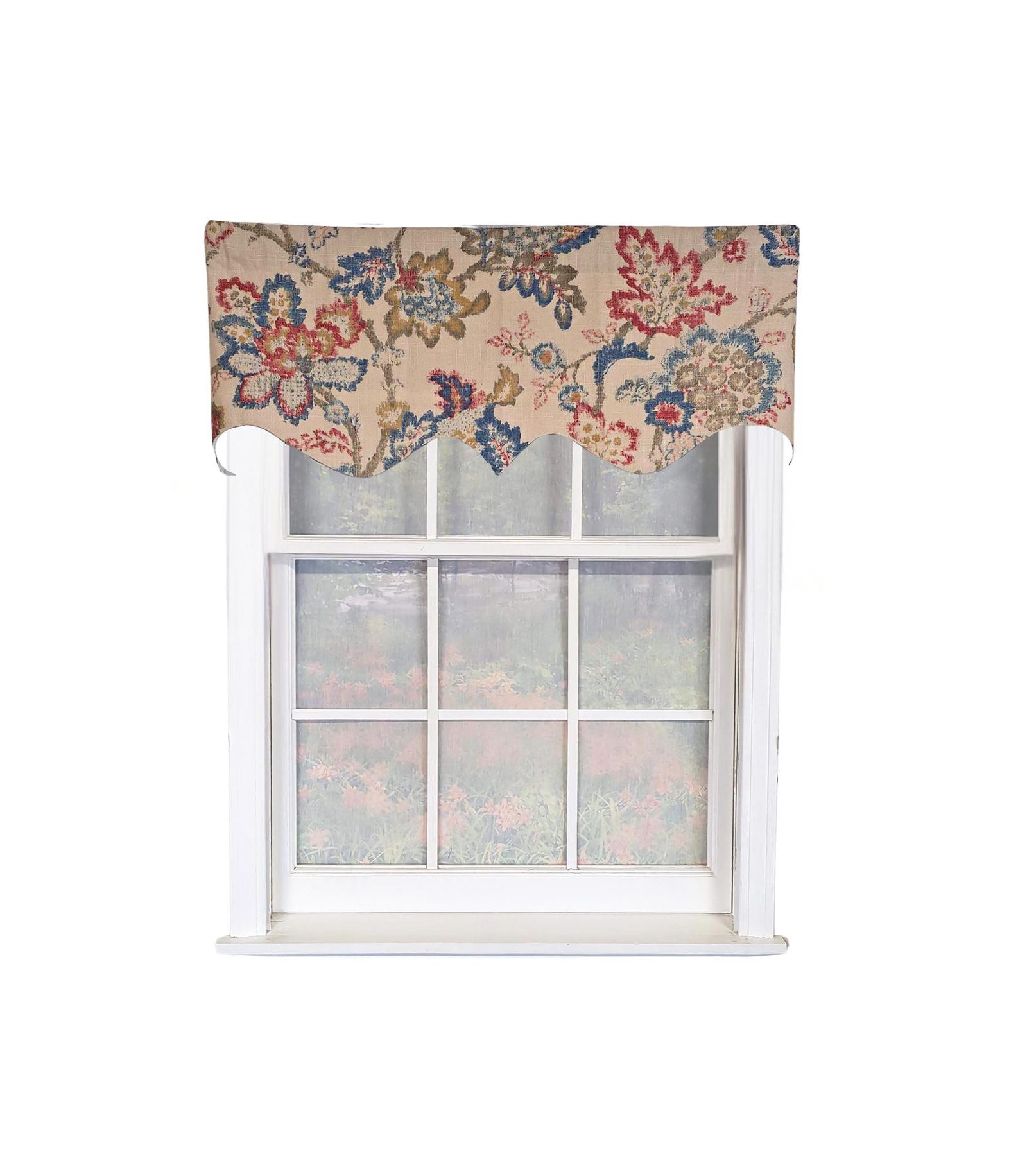 RLF Home Silvia Regal 100% Cotton Rod Pocket Lined  Window Valance