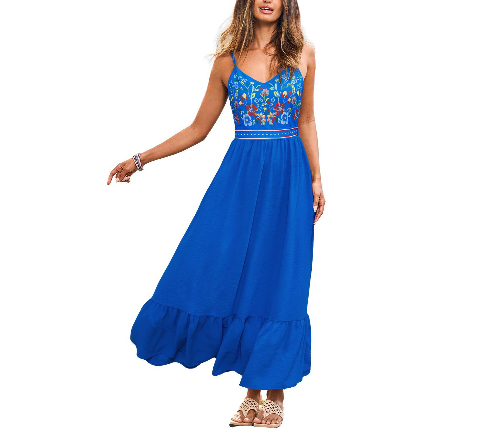 Cupshe Women's All Aboard Floral Maxi Beach Dress
