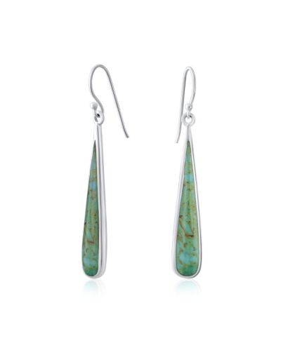 Серьги Bling Jewelry Simple Inlay Teardrop