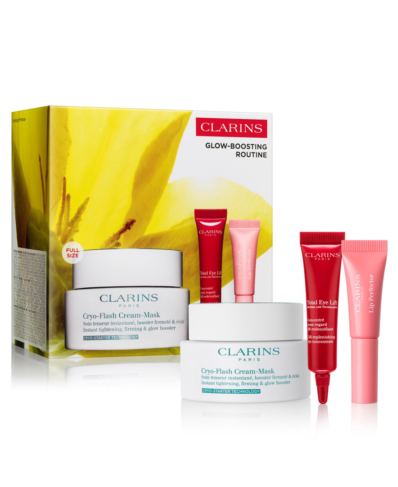 Clarins Glow-Boosting Cryo-Flash набор масок, 3 шт.