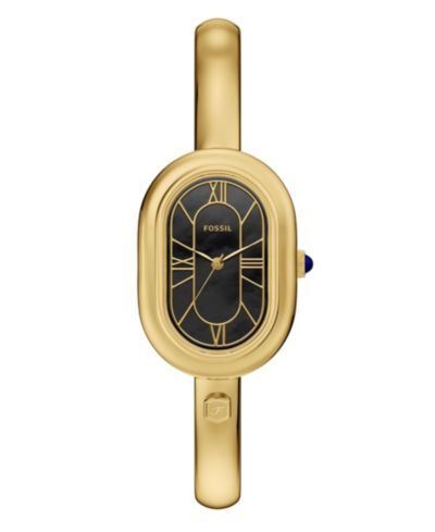 Fossil Women's Sloan Three-Hand Gold-Tone Stainless Steel Watch, 24mm