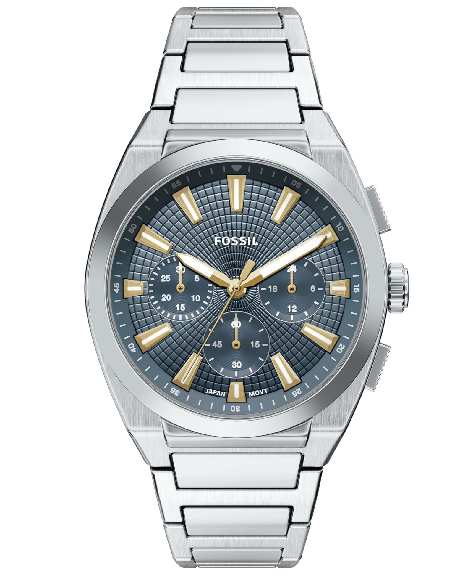 Мужские часы Fossil Everett Chronograph Stainless Steel, 44mm