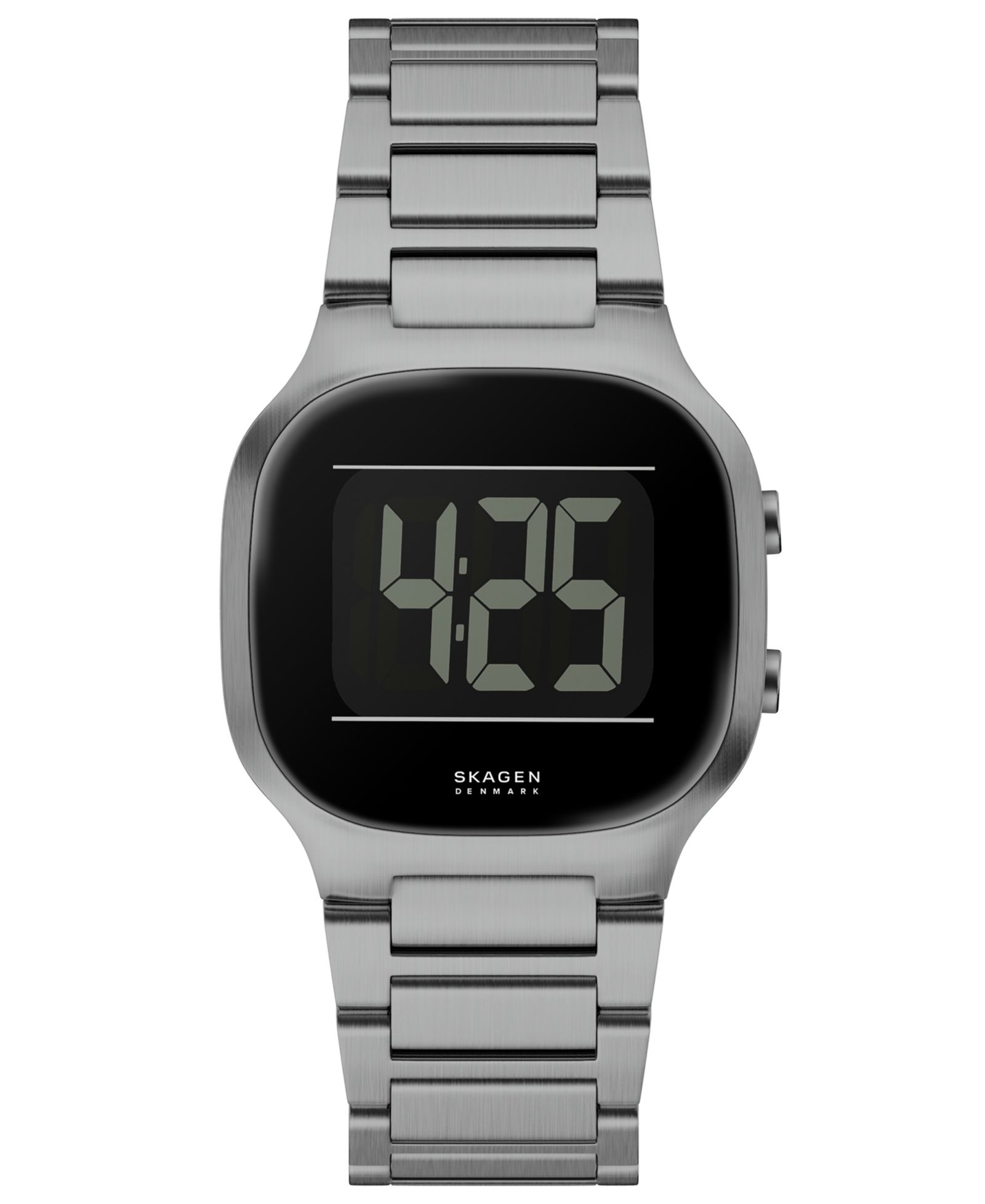 Skagen Men's Mellem Digital Lcd Gunmetal Stainless Steel Watch, 38mm
