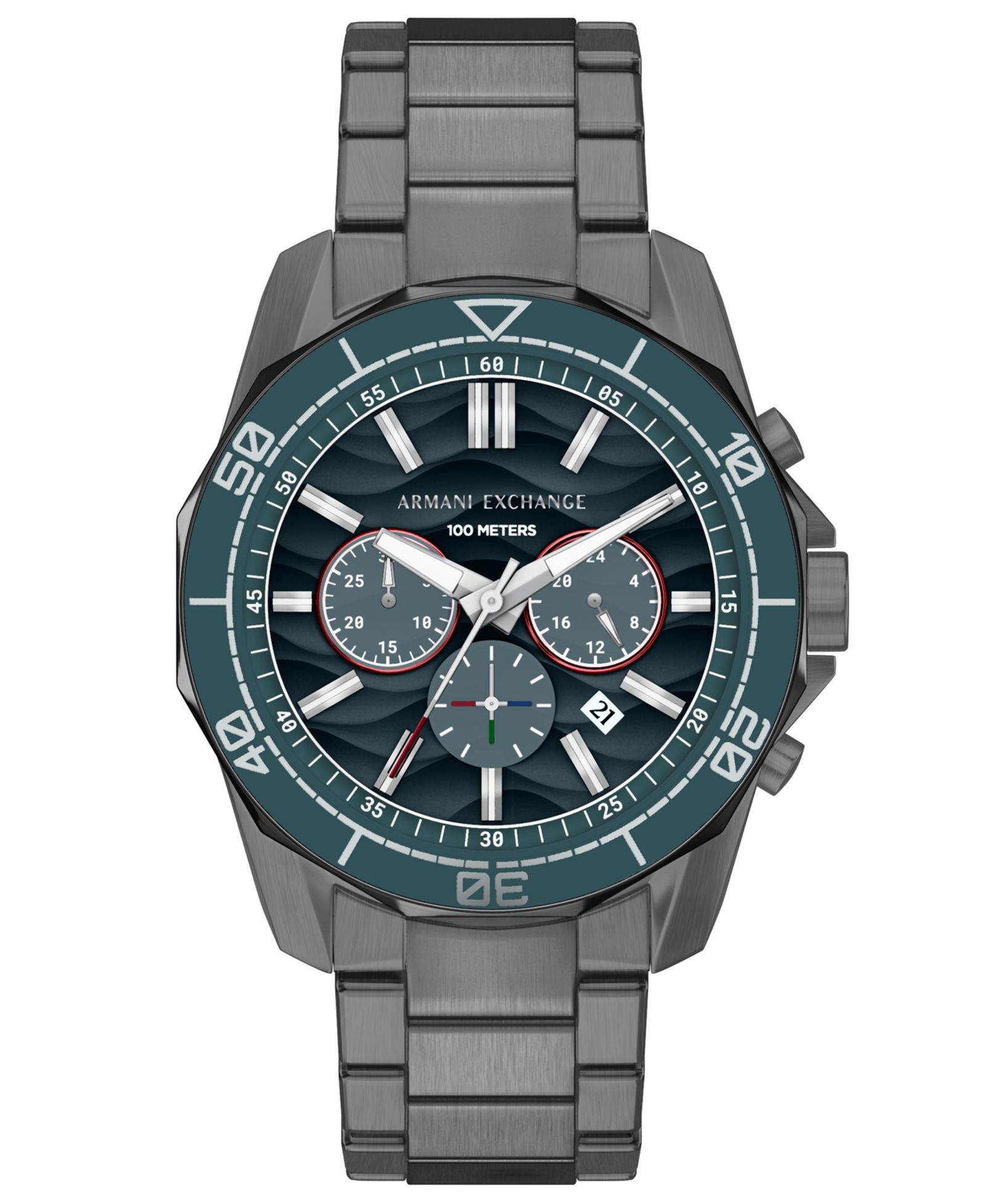 Мужские часы Armani Exchange Quartz Chronograph Gunmetal Stainless Steel 44mm