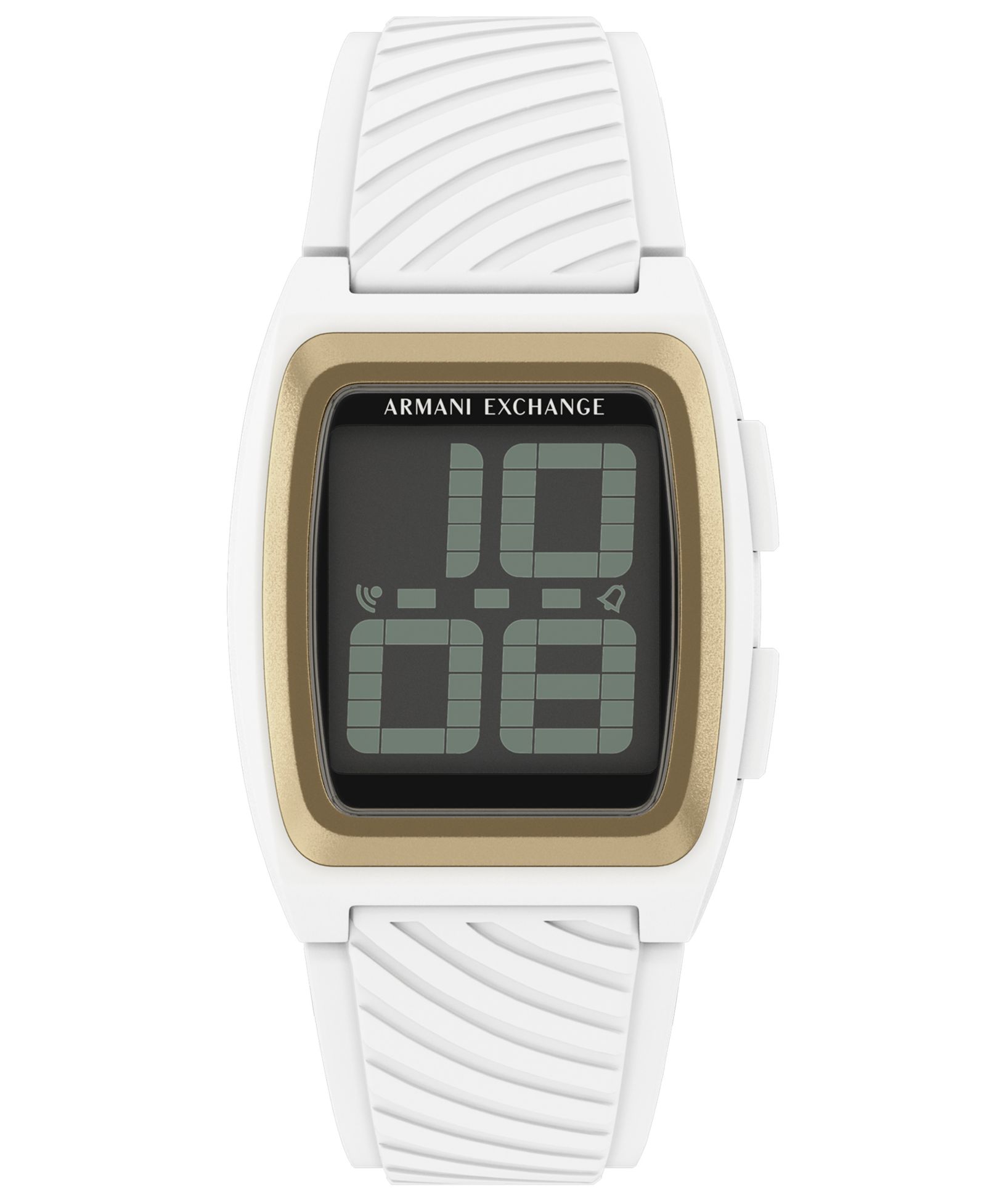 Armani Exchange Мужские часы LCD White Silicone, 42mm