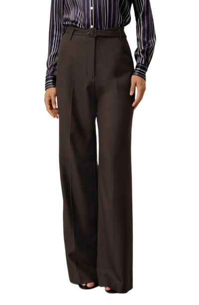 LILYSILK Women's Silk Wool High-Waisted Wide-Leg Pant