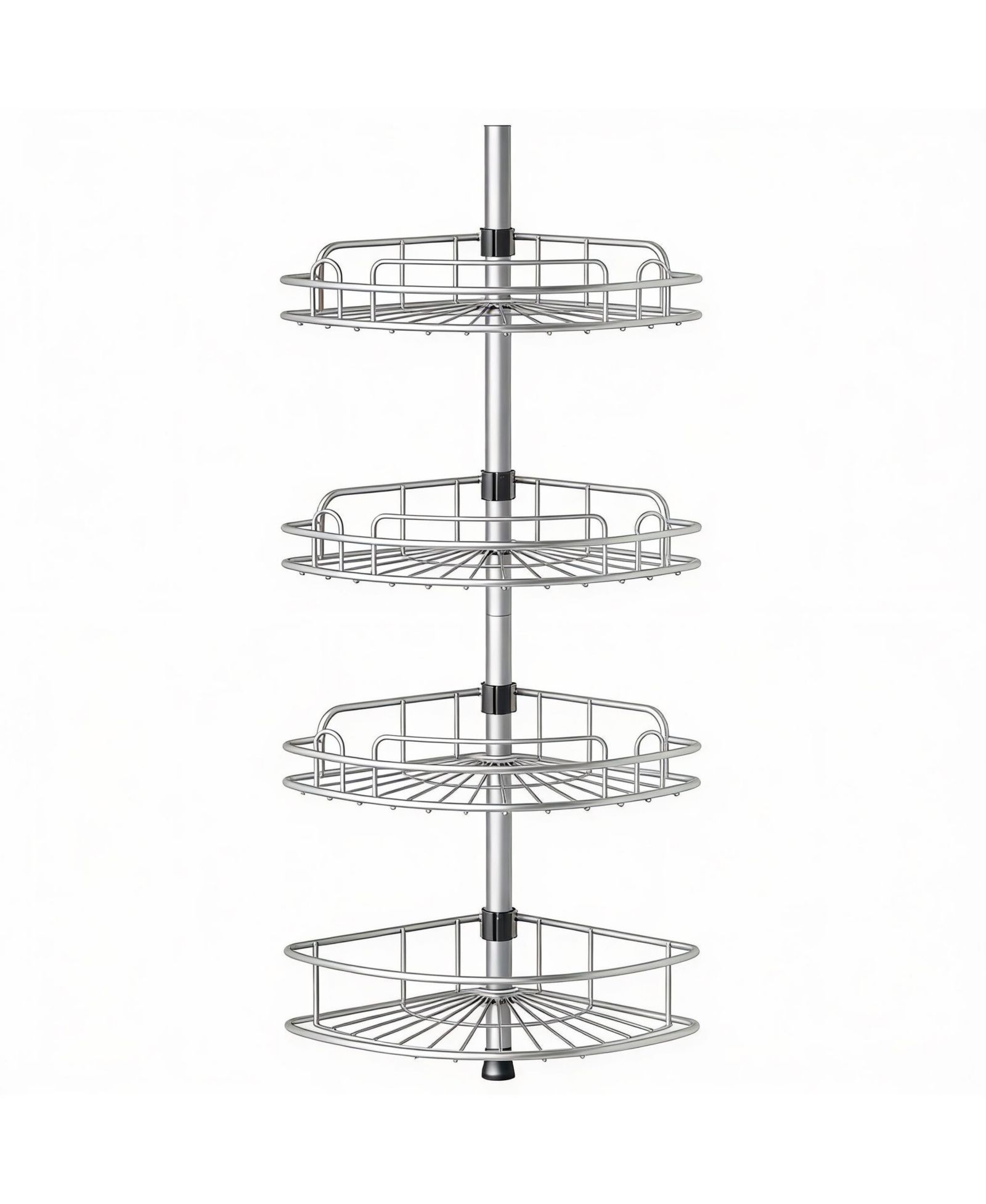 YIGII 4-Tier Adjustable Shower Caddy - No-Drill, Rust-Resistant, Space-Saving
