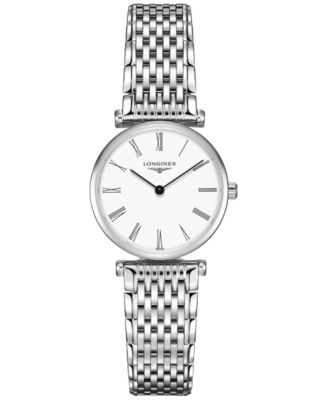 Longines женские швейцарские наручные часы Swiss La Grande Classique de Longines со стальным браслетом, 24 мм