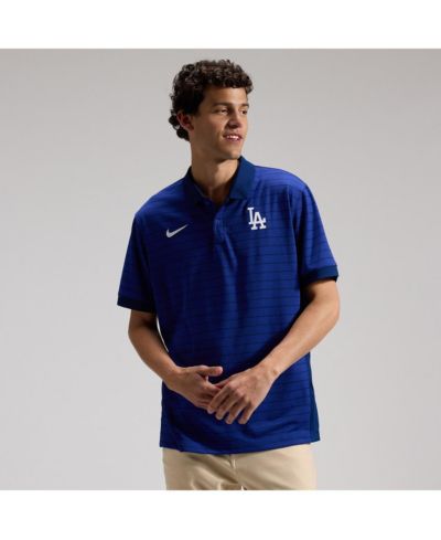 Nike Men's Royal Los Angeles Dodgers Authentic Collection Striped Victory Dri-FIT Polo Shirt