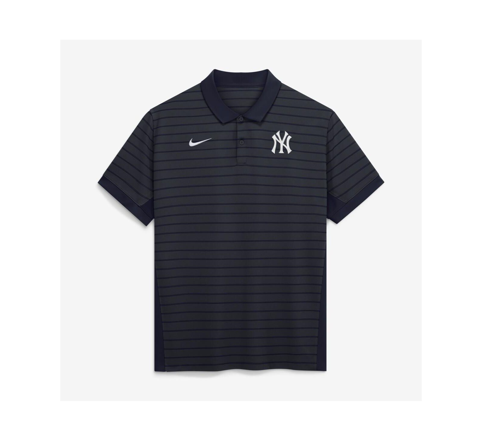 Nike Men's Navy New York Yankees Authentic Collection Striped Victory Dri-FIT Polo Shirt