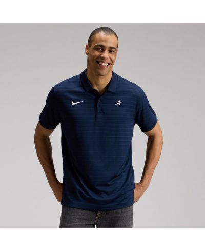 Мужская рубашка-поло Nike Blue Atlanta Braves Authentic Collection Striped Victory Dri-FIT