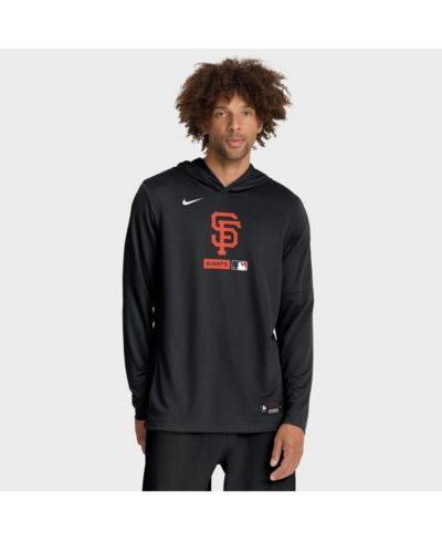 Nike Men's Black San Francisco Giants Authentic Collection Dri-FIT Long Sleeve Hooded T-Shirt