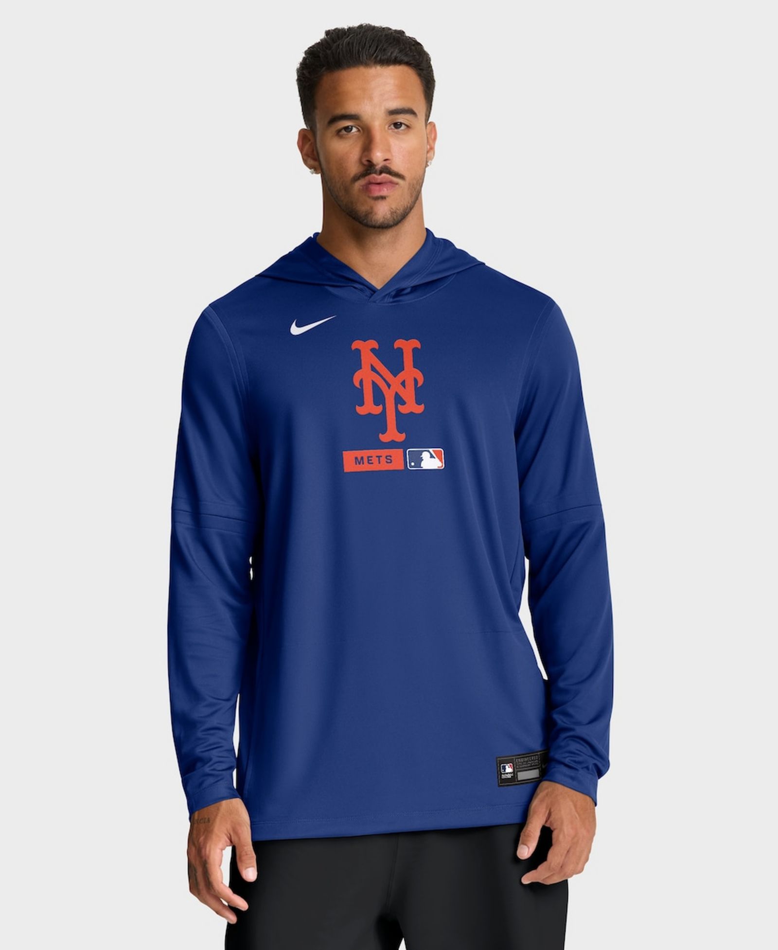 Nike Men's Royal New York Mets Authentic Collection Dri-FIT Long Sleeve Hooded T-Shirt