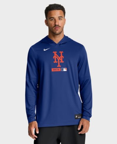 Nike Men's Royal New York Mets Authentic Collection Dri-FIT Long Sleeve Hooded T-Shirt