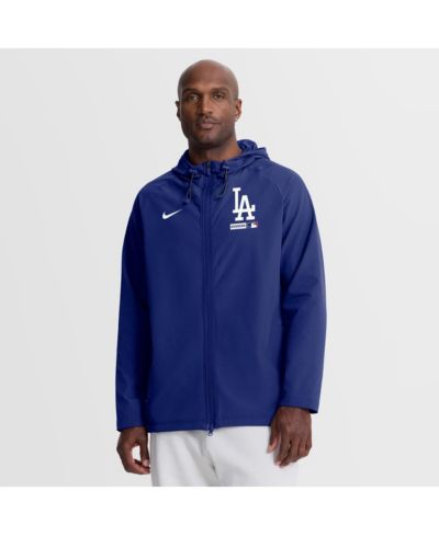 Мужская куртка Nike Royal Los Angeles Dodgers Authentic Collection Raglan Therma-FIT Full-Zip Hooded