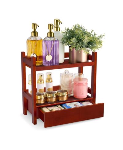 Органайзер Sorbus 2-Tier Bamboo с ящиком для ванной и кухни