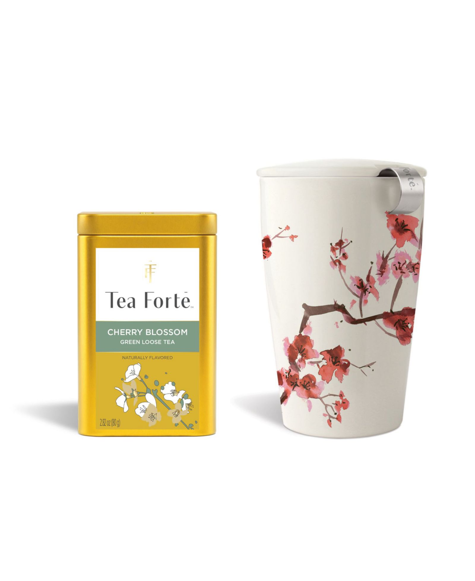 Набор Tea Forte KATI Cherry Blossom Steeping Cup and Loose Tea Canister, 3-Pc.