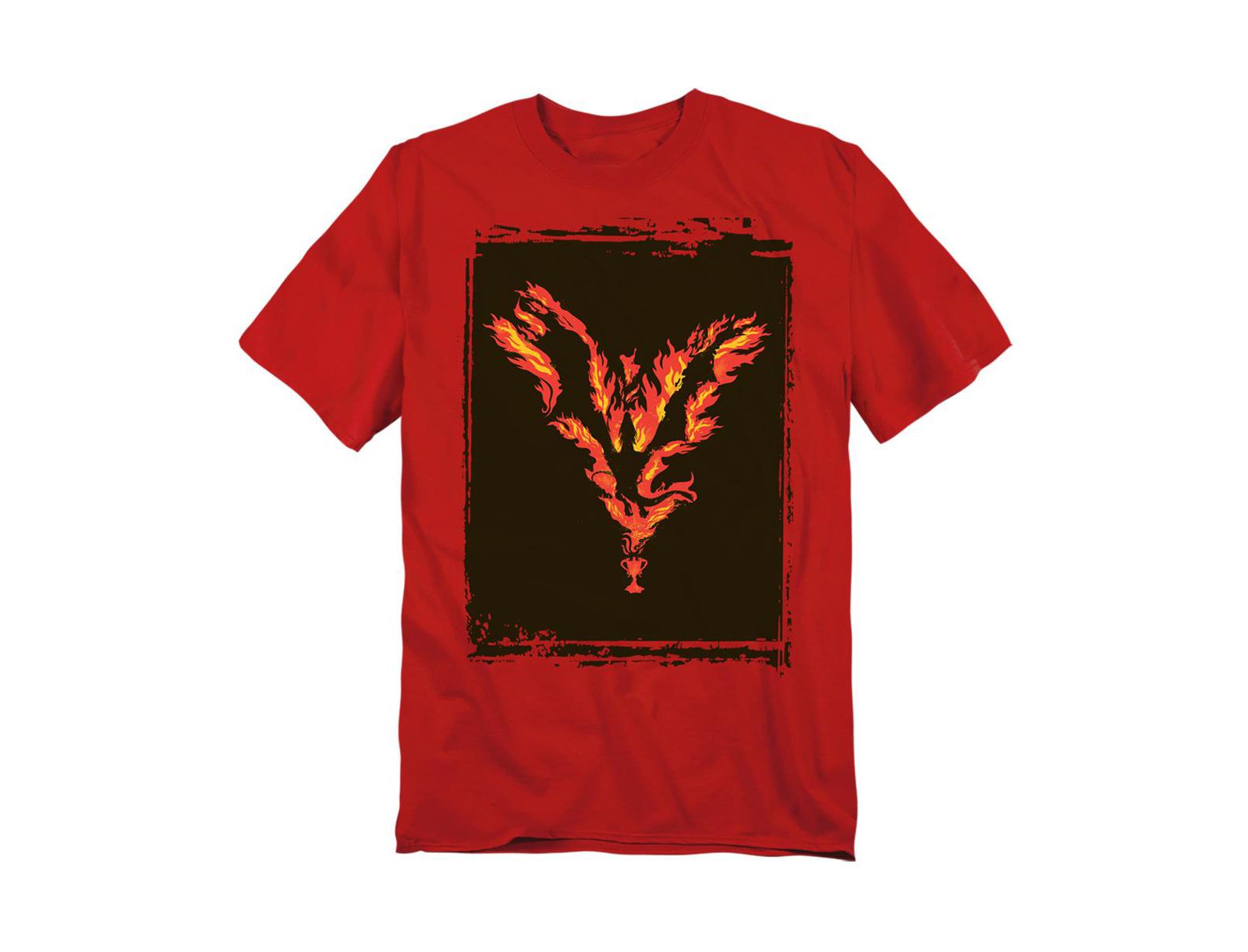 Harry Potter Men's Goblet Of Fire Dragon In Flames T Shirt
