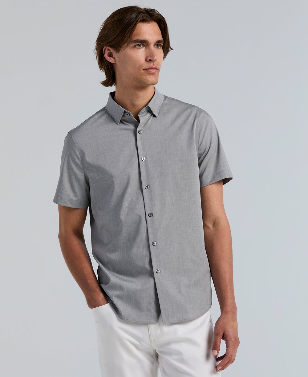 Мужская рубашка Perry Ellis Slim-Fit Short-Sleeve
