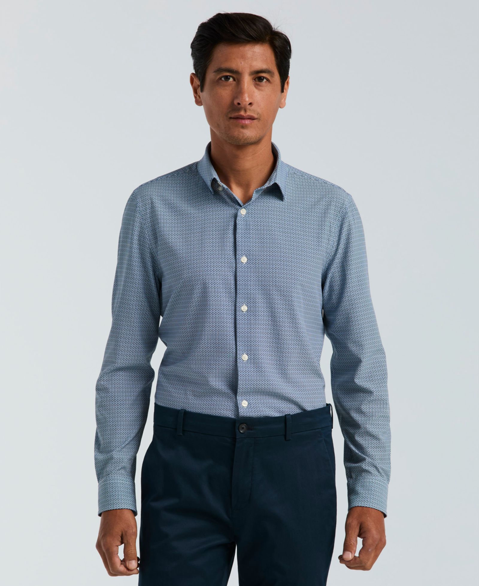 Perry Ellis Мужской Slim-Fit Mini Geometric Print Shirt