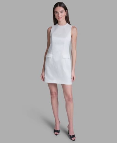 BCBG Женское платье из тафты с воротником-стойкой