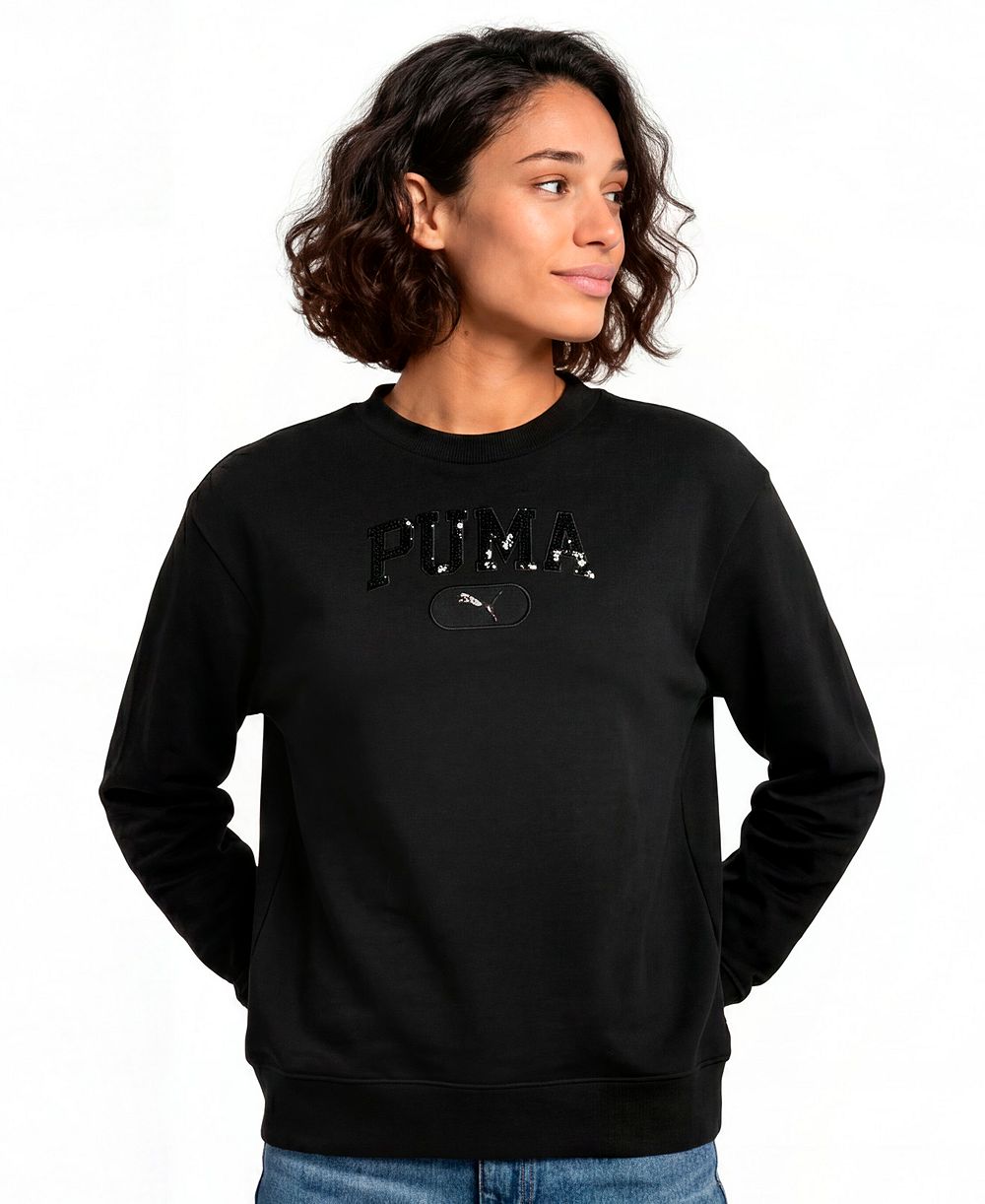 Puma Women's Ess Elevated Sequin Pullover Sweatshirt