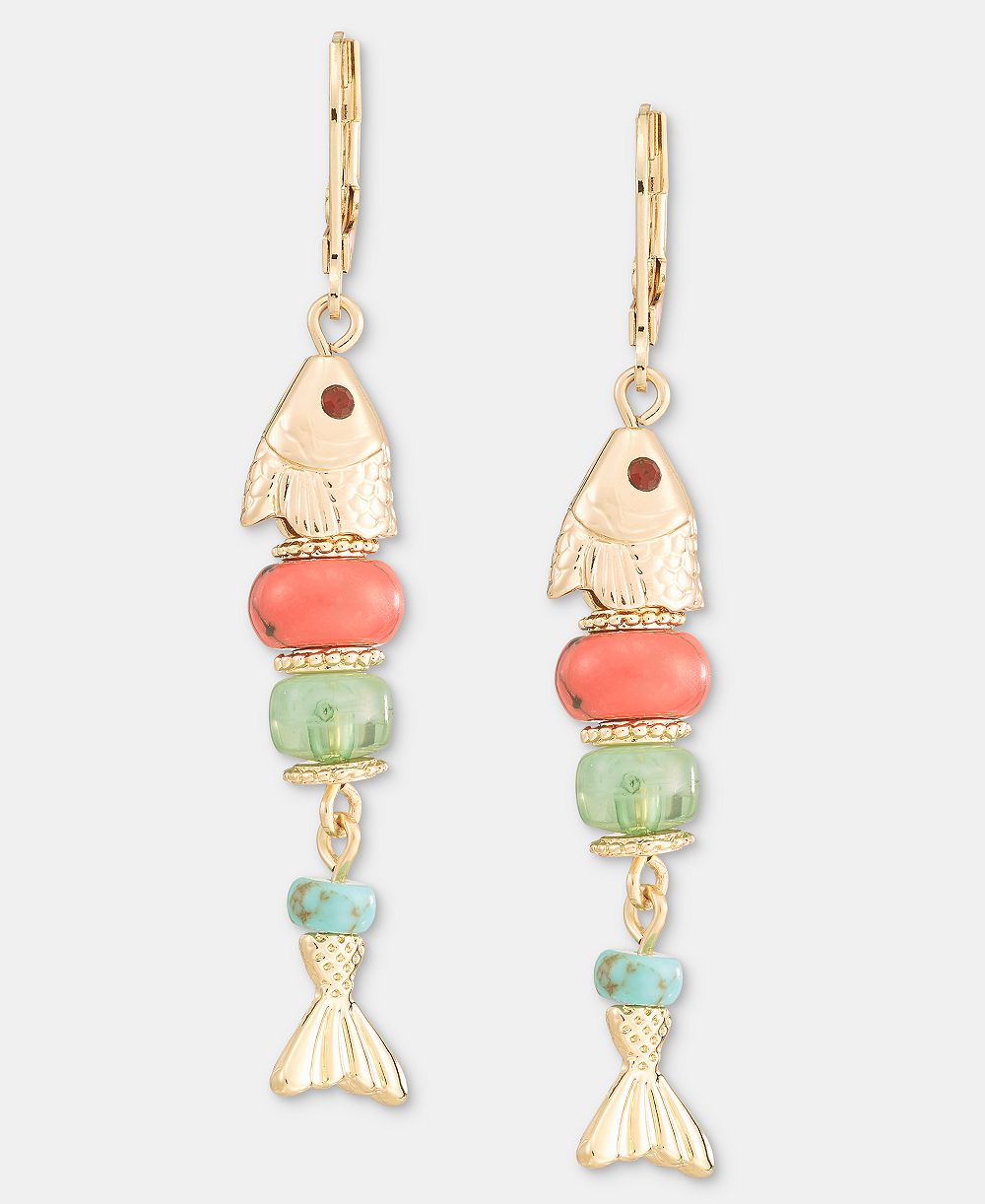 Серьги lonna & lilly Bead Fish Linear Drop