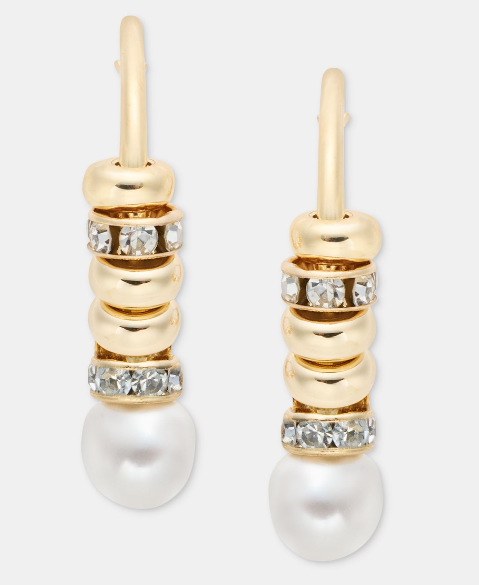 lonna & lilly серьги-кольца Pavé Bead & Imitation Pearl