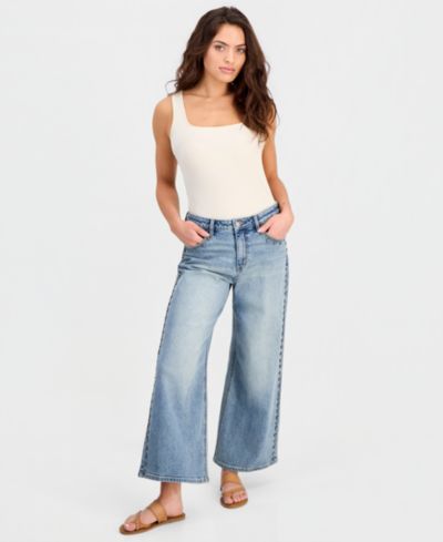 And Now This Petite Джинсы с широкими штанинами Studded Wide-Leg