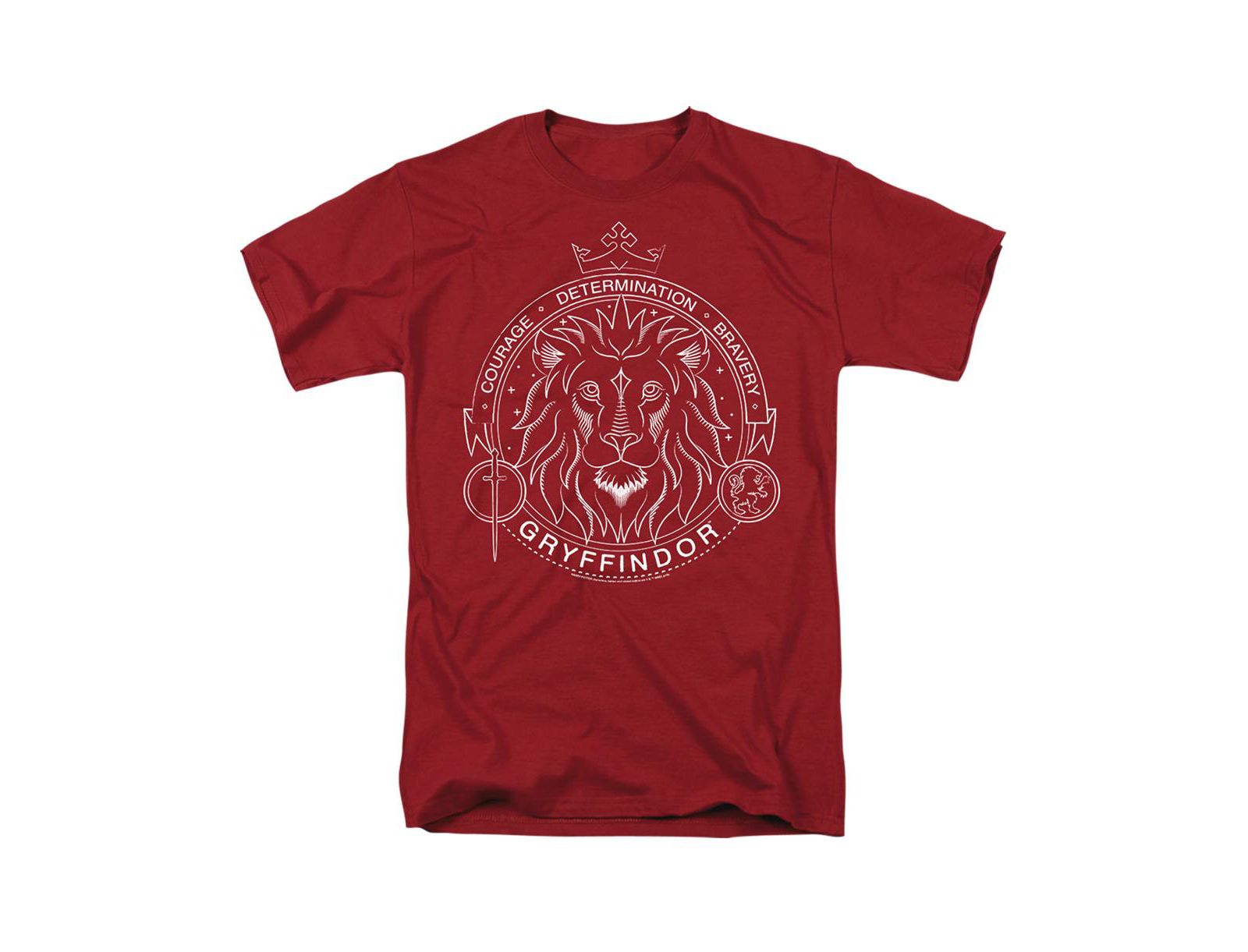 Harry Potter Big & Tall Gryffindor Line Art Badge T Shirt