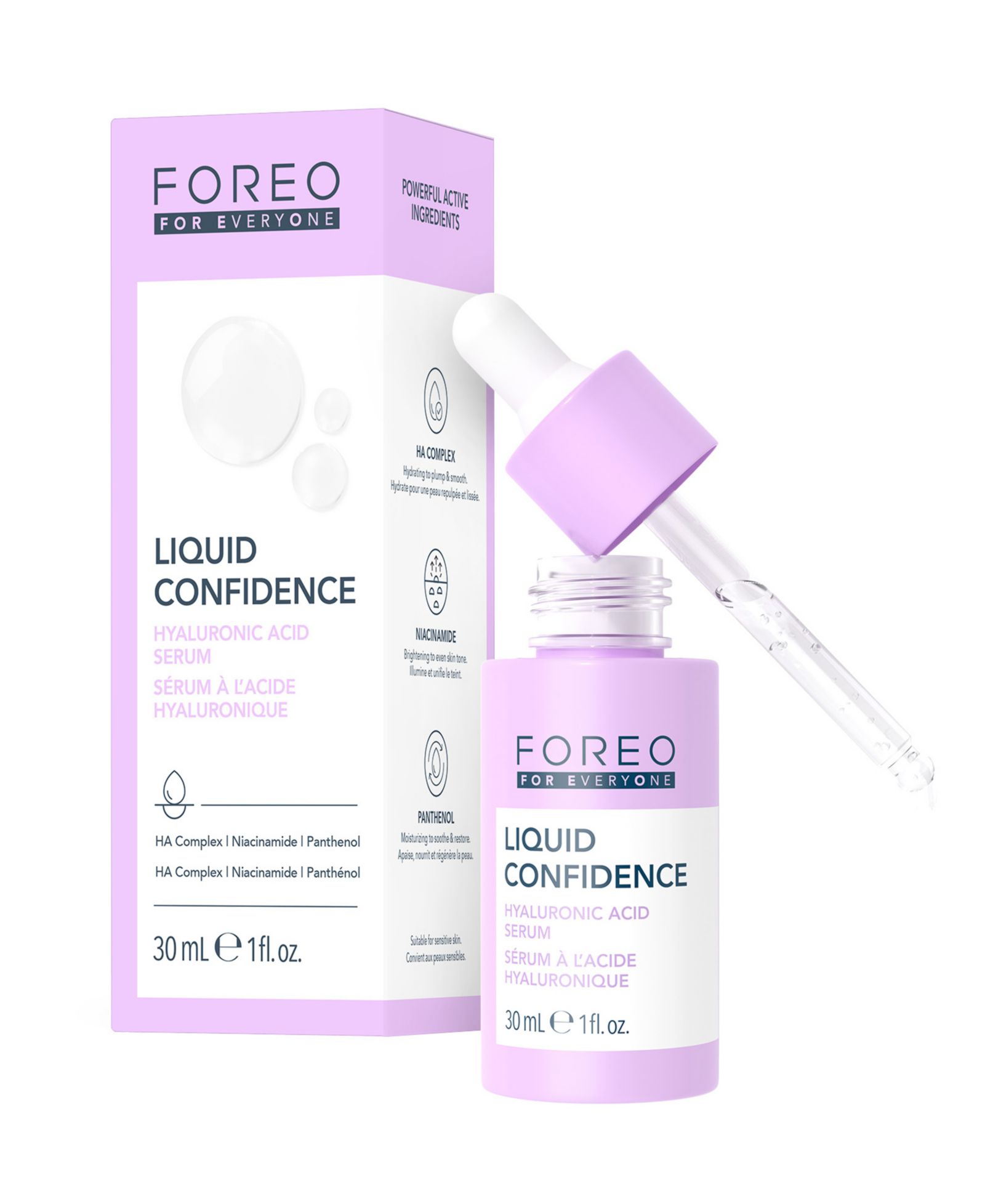 FOREO For EveryOne сыворотка с гиалуроновой кислотой Liquid Confidence, 1 oz.