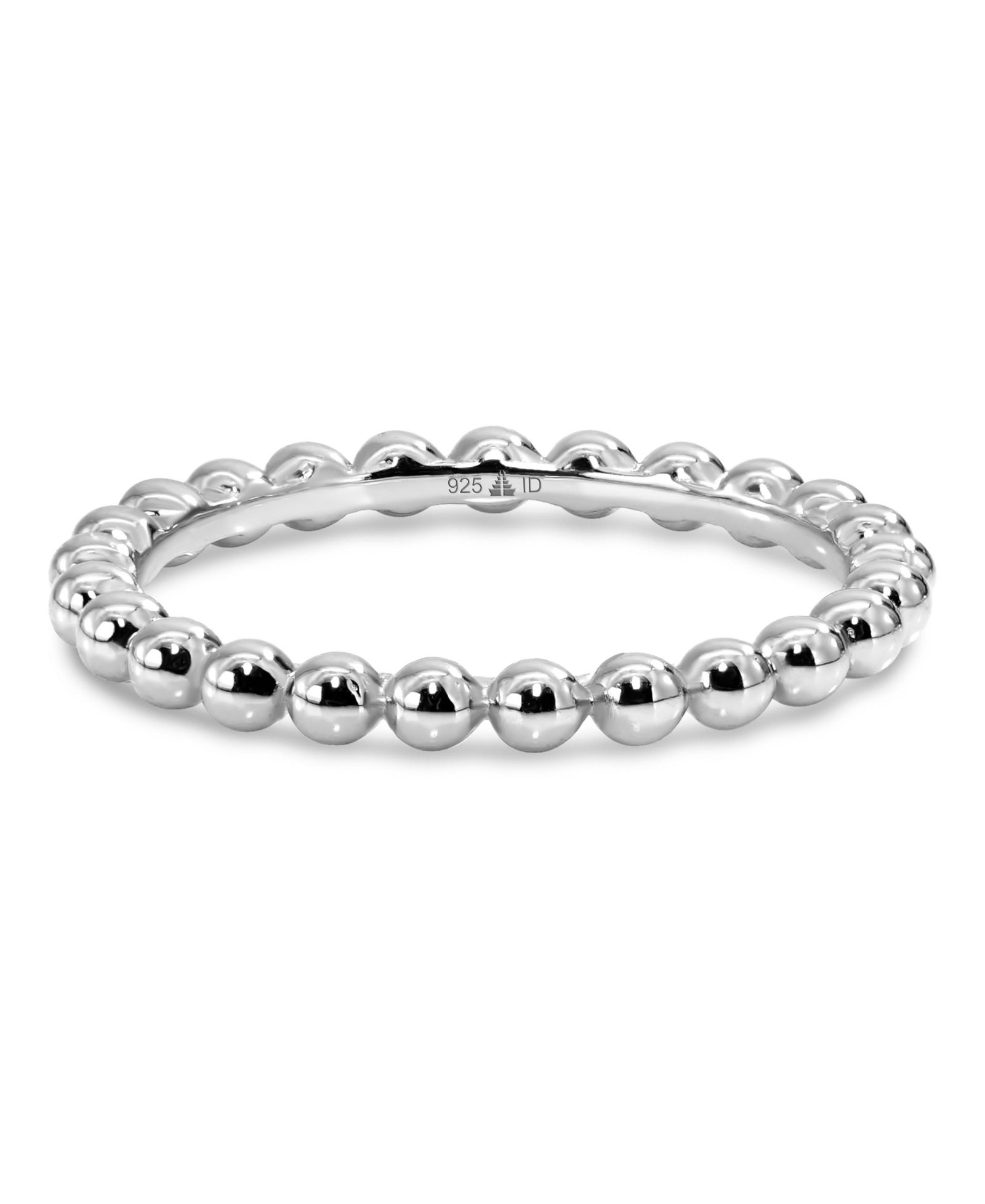 Кольцо Devata Beaded Ball из стерлингового серебра с родиевым покрытием, размер 6