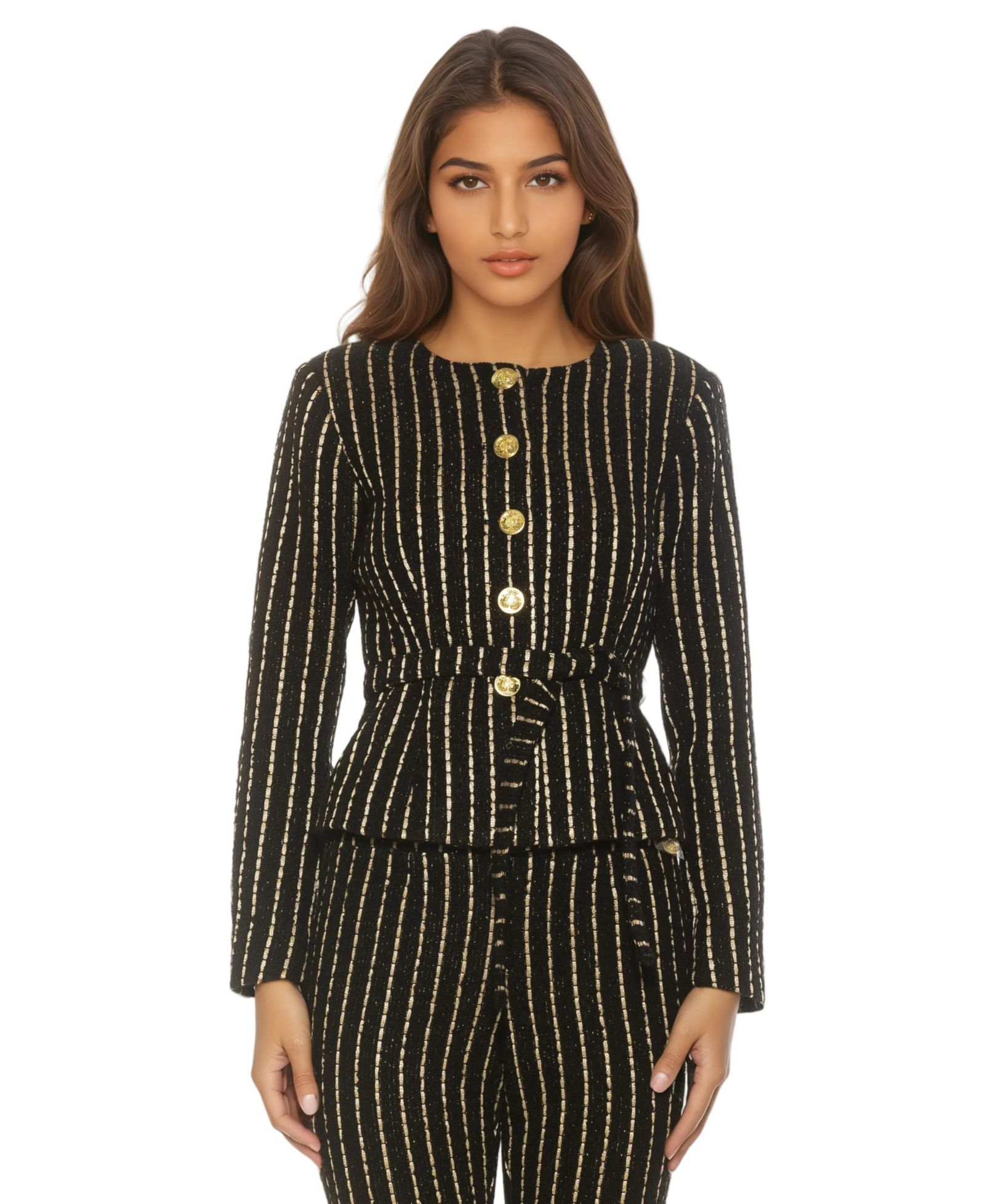 Женский джемпер-жакет Alexia Admor Women's Arjun Tweed Long Sleeve Scoop Neck