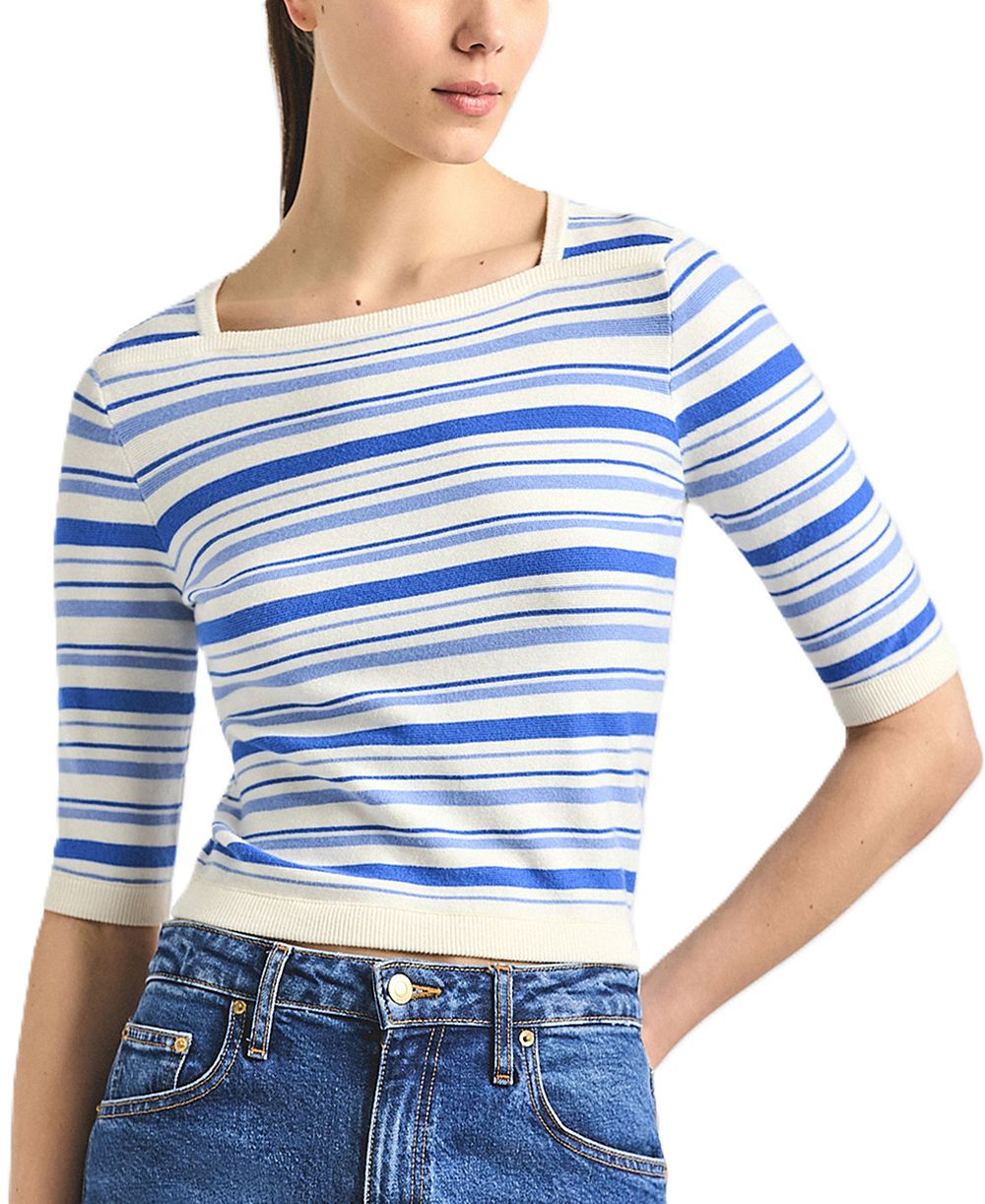 Женская блузка Derek Lam 10 Crosby Striped Boat Neck Horizontal Stripe Top