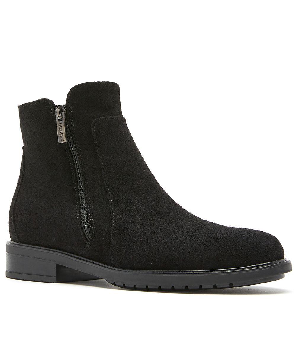 La Canadienne Women's Sparkle City Dry Round Toe Suede Booties