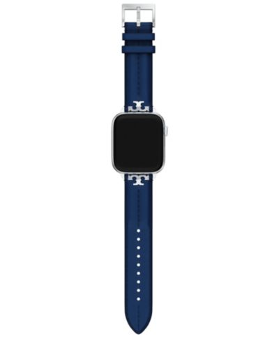 Женский кожаный ремешок Tory Burch Apple Blue 22mm