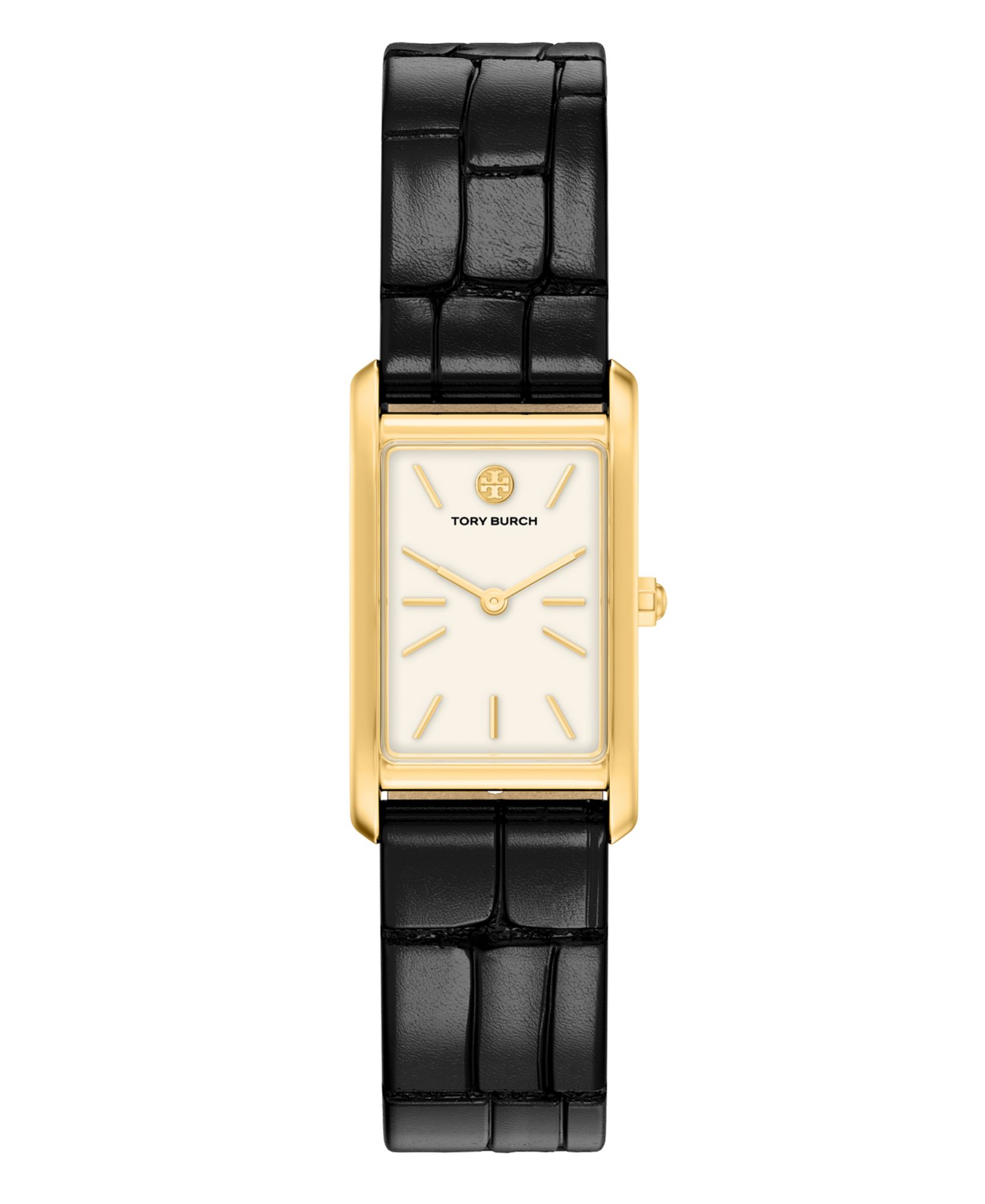 Часы Tory Burch The Eleanor Slim Quartz Black Leather 22mm Женские