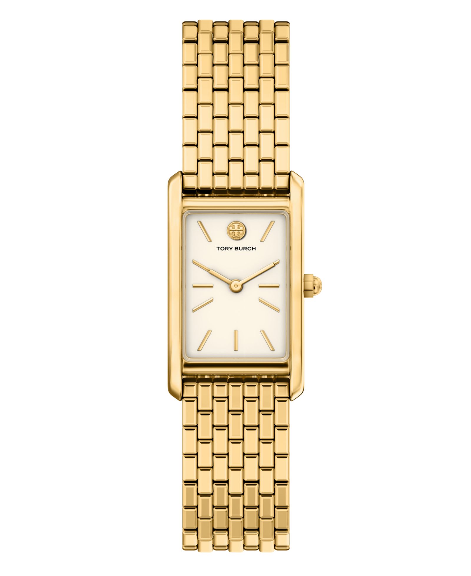 Tory Burch Женский The Eleanor Slim Quartz Two-Hand Gold Stainless Steel Watch, 22mm