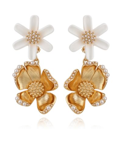 Серьги GUESS Gold Plated Floral Drop