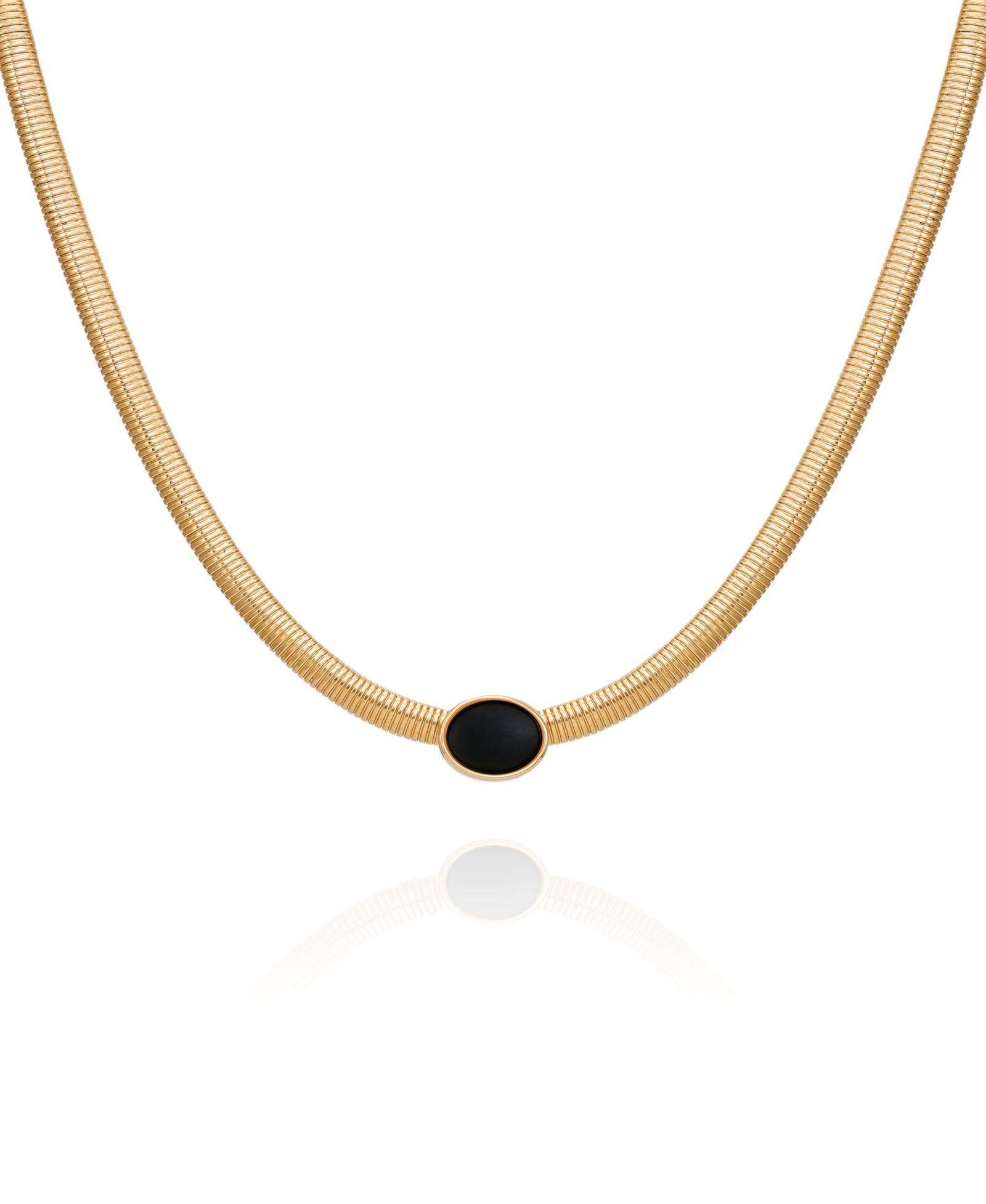 Ожерелье-чокер GUESS Black Cat Eye Gold-Tone
