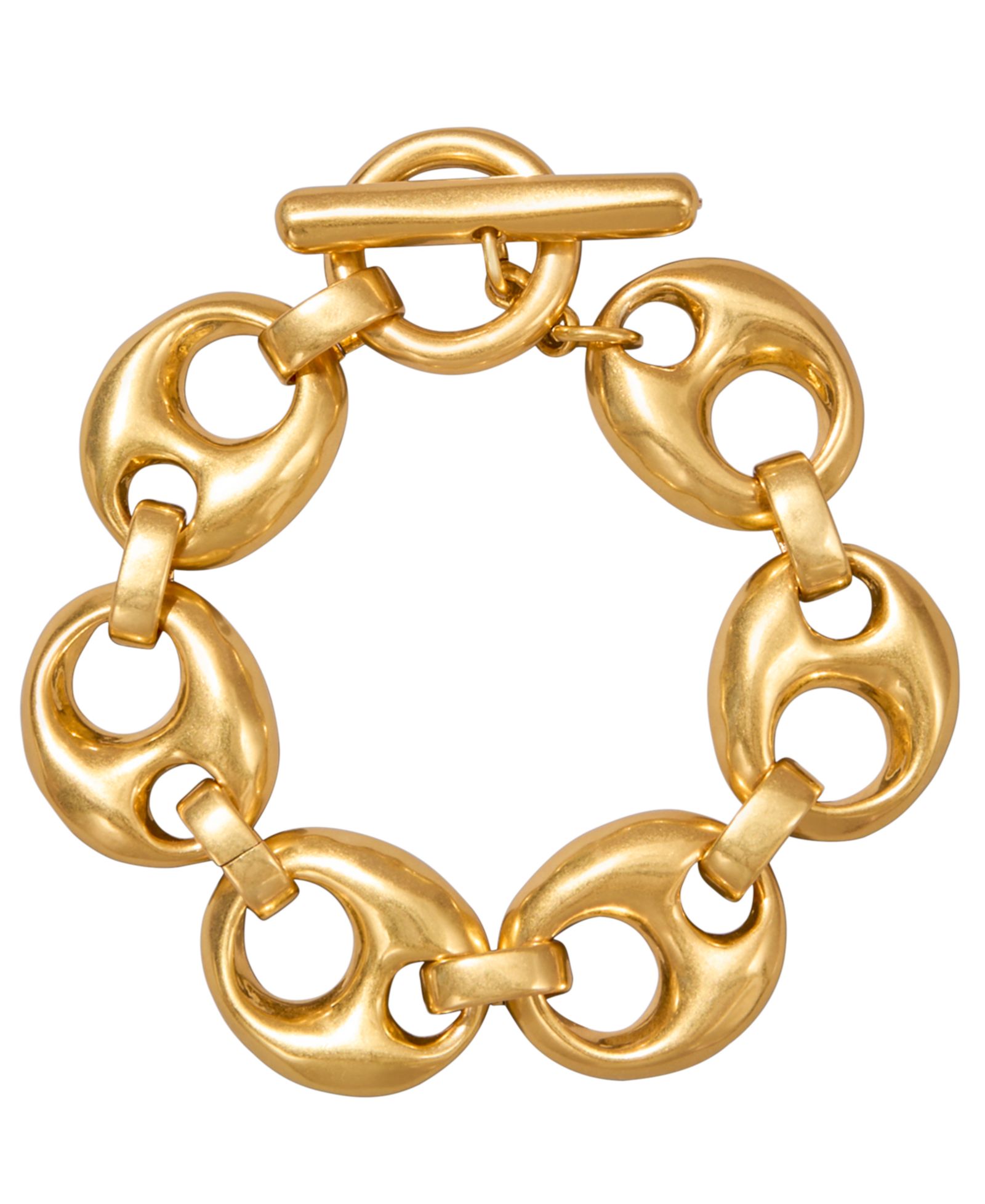 Donna Karan New York браслет Mariner Drama Flex с золотым покрытием 24k