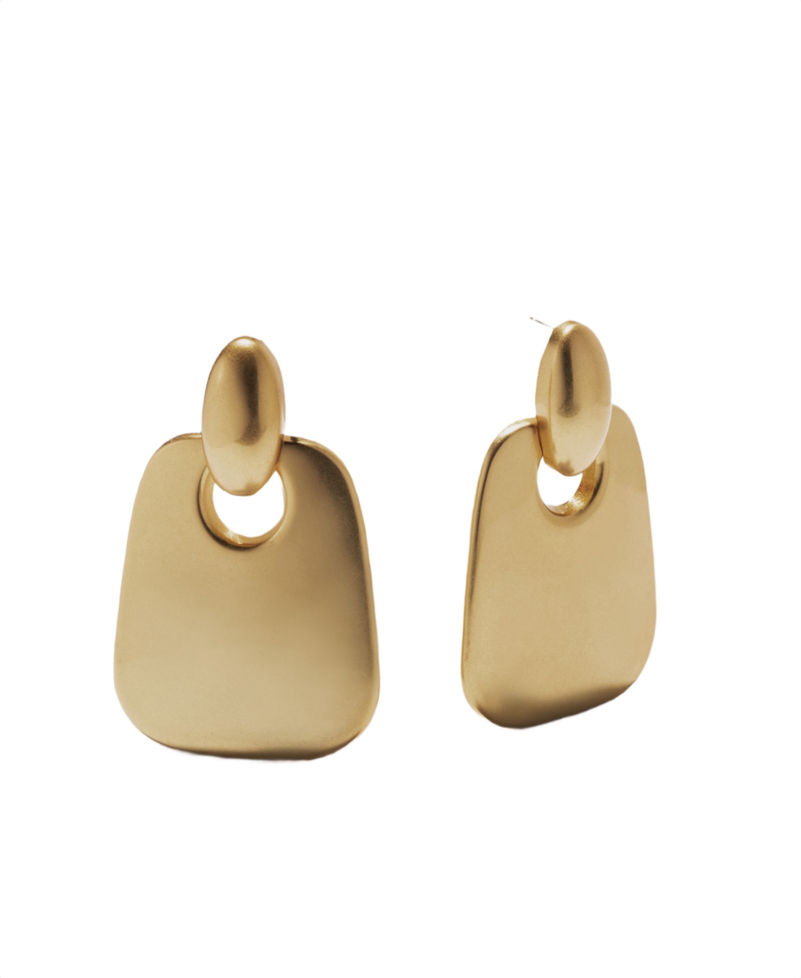 Donna Karan New York Gold-Tone Oversized Door Knocker Earrings